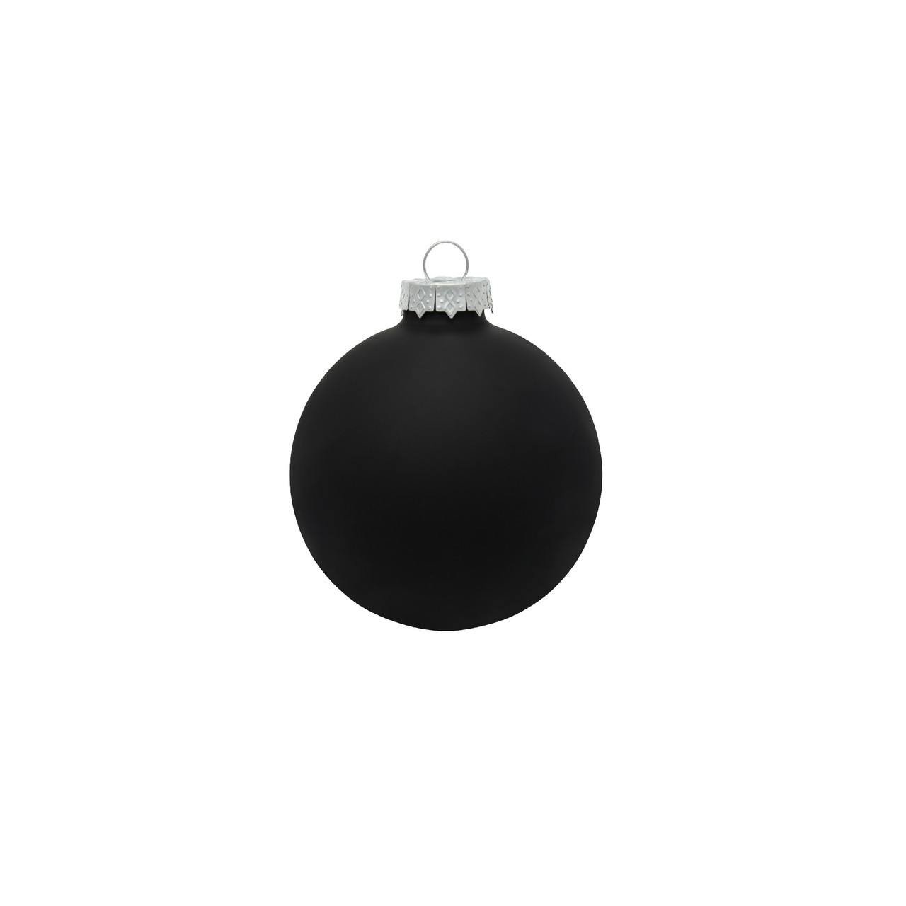 Black glass shop ball ornaments